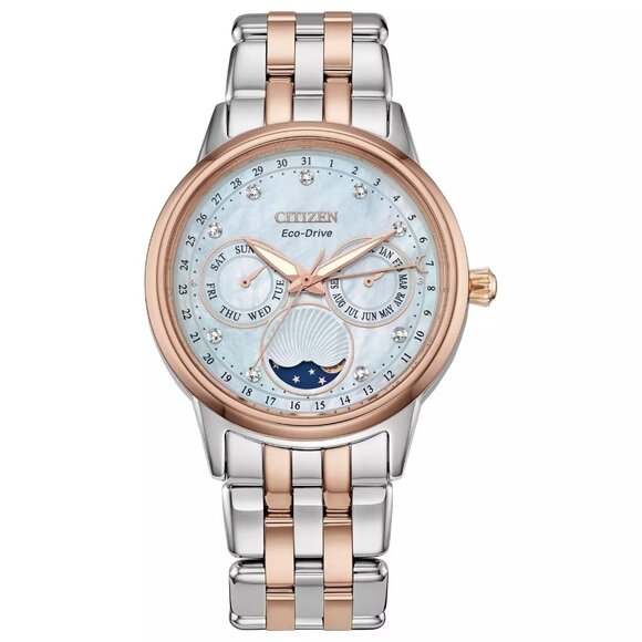 Citizen Women's Classic Month Day Date Eco-Drive Silver Watch 37 MM - Picture 1 of 6